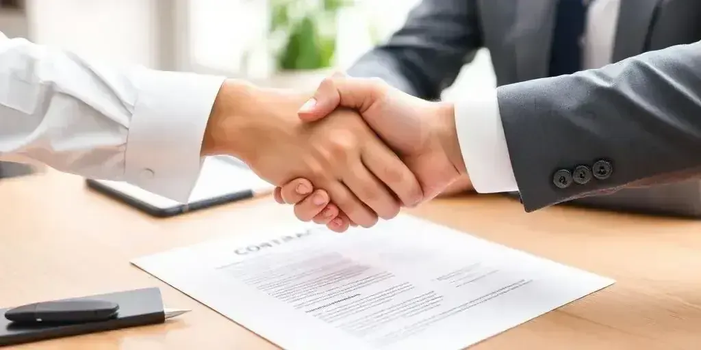 Handshake representing guaranteed closing