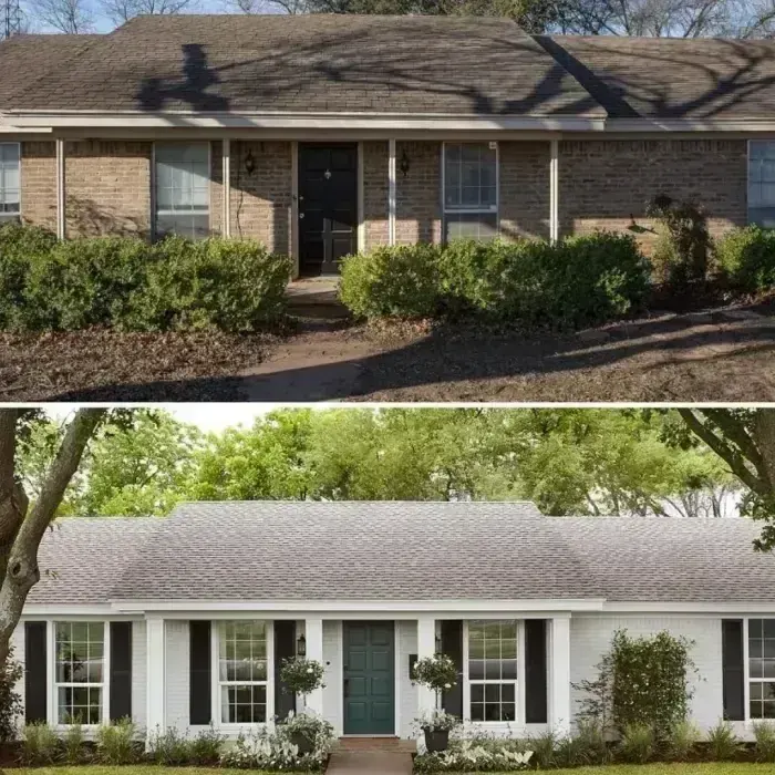 Before and after exterior renovation